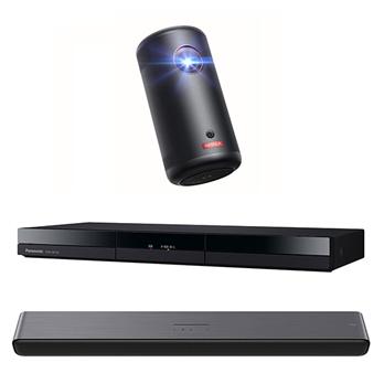 ANKER プロジェクター+パナソニック BDレコーダー+TCL サウンドバーセット