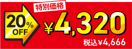 ���ʉ��i 20%OFF��4,320�~�i�ō�4,666�~�j